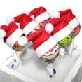 thumbnail image 3 of 20pcs Mini DIY Christmas Hat Design Lollipop Top Wraps Toppers Candy Packing Hat Wine Bottle Cap, 3 of 5