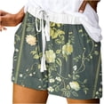 thumbnail image 1 of Mujeres Pantalones Cortos con Bolsillos Impresos Detalle Vendaje, Casual Y Suelto Ajuste Pantalones Cortos de las Mujeres para el Verano, 1 of 5