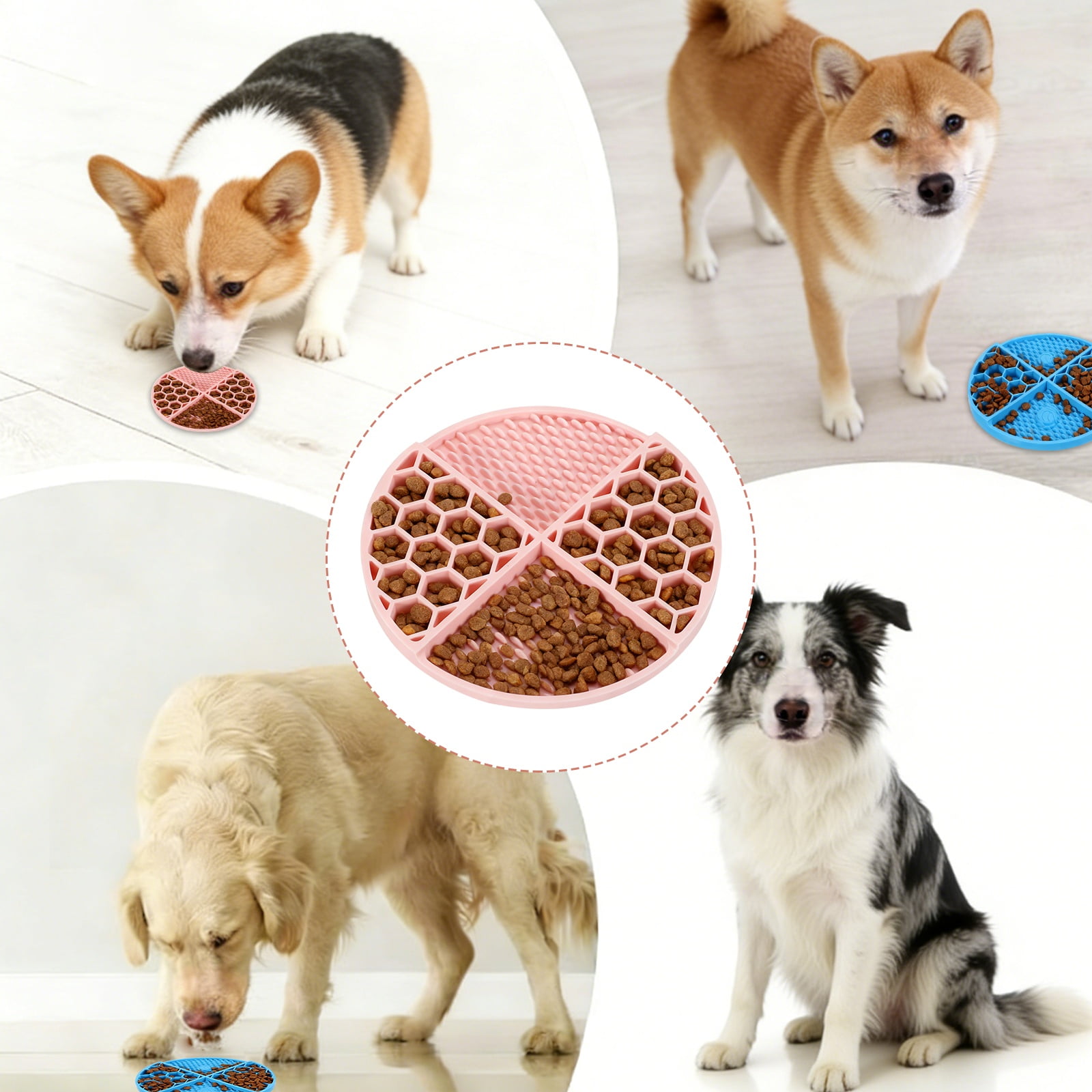 Uxcell Slow Feeder Dog Bowls, Puzzle Slow Eater Dog Food Bowl, (Regular Orange & Diameter: 8.27"), Intended for Fast Eater Small / Medium Dogs / Helps Prevent Abdominal Gas Anti-Choking