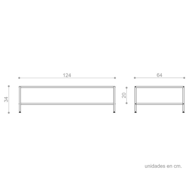 Mesa Centro TRAZO 120x60 Negro-Negro PEME DOMUS TRAZO/Mesa