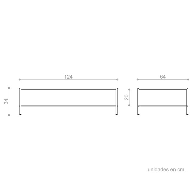 Mesa Centro TRAZO 120x60 Negro-Negro PEME DOMUS TRAZO/Mesa