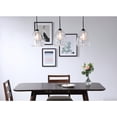 thumbnail image 3 of Kason 3 light Black and Clear glass pendant, 3 of 15