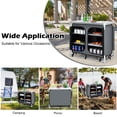 thumbnail image 4 of Costway Portable Camping Table Aluminum Kitchen Table w/Storage Shelves & Carrying Bag Grey, 4 of 10