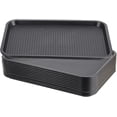 thumbnail image 1 of 12 Pack 16 x 12 Inch Black Fast Food Tray, Large Rectangular Restaurant Serving Trays, Plastic Cafeteria Trays School Lunch Trays, 1 of 5