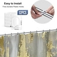 thumbnail image 5 of Abstract Modern Neutral Shower Curtain Gray Gold Minimalist Contemporary Striped Art Bathroom Set Accessories Decor with 12 Pack Hooks-72"W x 78"L (Pack of 1), 5 of 6