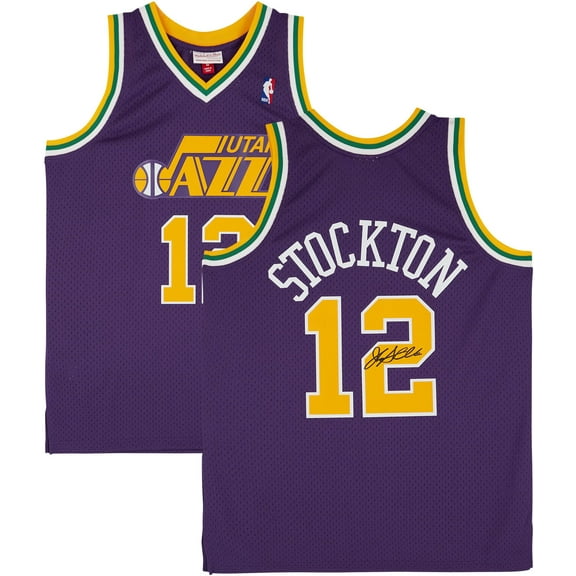 John Stockton Utah Jazz Autographed Mitchell and Ness 1991-92 Purple Swingman Jersey - Fanatics Authentic Certified