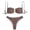 Coffee, variant on Staron Women's Bikini Swimsuits Two-Piece Beach Vacation Comfortable Casual Bikini Set, Beige S
