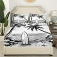 thumbnail image 3 of Erosebridal Surfboard Surfing Sheet Set Twin, Tropical Beach Bedding Sets Twin Size, Marine Theme Decor, 3 of 7