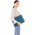 thumbnail image 3 of Mosiso Polyester Vertical Style Water Repellent Laptop Sleeve Case Bag Cover with Pocket for 11.6-12.3 inch, MacBook Air 11 inch, Deep Teal, 3 of 5