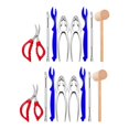 thumbnail image 1 of Juego de herramientas para mariscos 8 piezas YONGSHENG Plata + Azul, 1 of 5