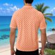 thumbnail image 4 of Mens Casual de Manga Corta Botón Abajo Camisas Cuello Turndown Color Sólido Botón Blusa, Suelto Ajuste Poliéster Camisa de Verano, Lavado de Manos Casual, 4 of 7