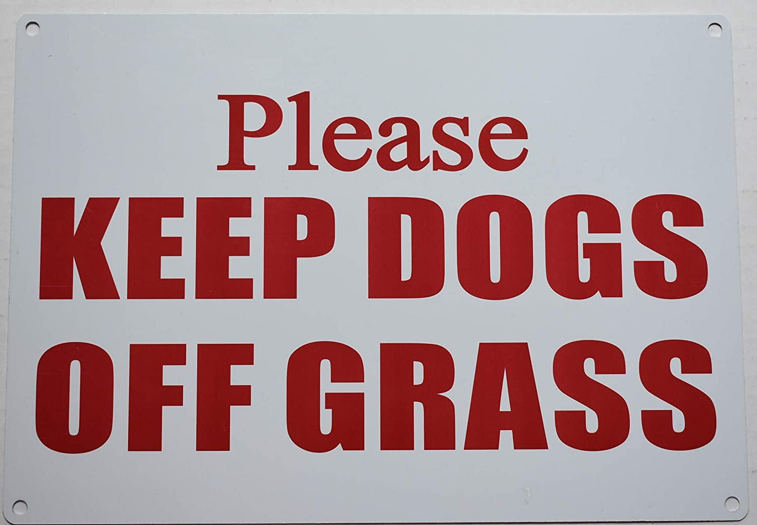 Please Keep Dogs Off Grass Sign(Aluminum Sign 10x7) (ref2201