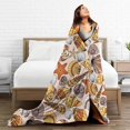 thumbnail image 5 of Soft Flannel Blanket Hand Drawn Seashells Throw Blanket,Warm Blanket Anti-pilling Washable Single Blanket Children, 5 of 5