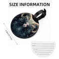 thumbnail image 5 of Aries Constellation Set of 2pcs PU Leather Round Suitcase Tags with Privacy Cover and Name ID Tag - Ideal for Travel Luggage, Handbags, Backpacks, School Bags, 5 of 6