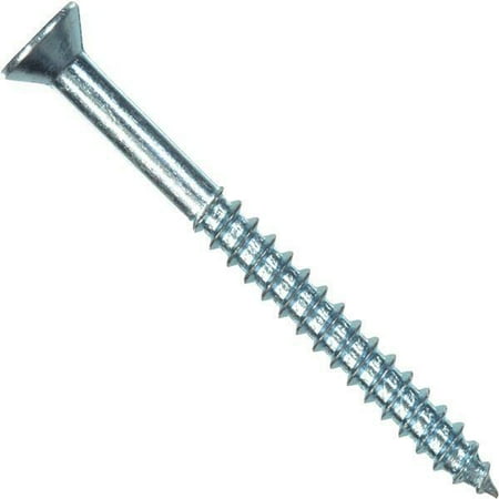 

30 Pk Hillman #12 X 1-1/2 Flat Hd Phillips Zinc Plated Wood Screw @100/Pk 40153