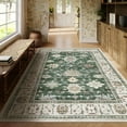 thumbnail image 4 of Moynesa 5'x7' Vintage Area Rugs,Oriental Farmhouse Rugs for Living Room,Low-Pile Soft Distressed Bedroom Rug Non-Slip Washable Indoor Floor Carpet for Dining Room Dorm Office,Green, 4 of 8