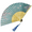 Blue, variant on 2025 New 5PCS Folding Hand Fans, 8.4" Mysterious Oriental Stylish Vintage Bamboo Silk Fan. Ideal for Party, Home Decor and Events, 5Pack Mixed Colors