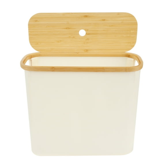 Toilet Paper Basket Oxford Cloth Toilet Paper Organizer with Wood Lid Foldable Toilet Paper Holder Basket Large Capacity Toilet Paper Bin for Bathroom Sink