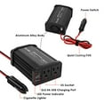thumbnail image 7 of 300W Power Inverter Car DC 12V to 110V AC Converter 4.8A Dual USB Charging Ports Car Charger Adapter (Black), 7 of 7