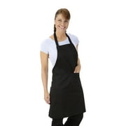 Nouvelle Legende Commercial Grade Kitchen Bib Apron, 2 Pack, Black, One Size
