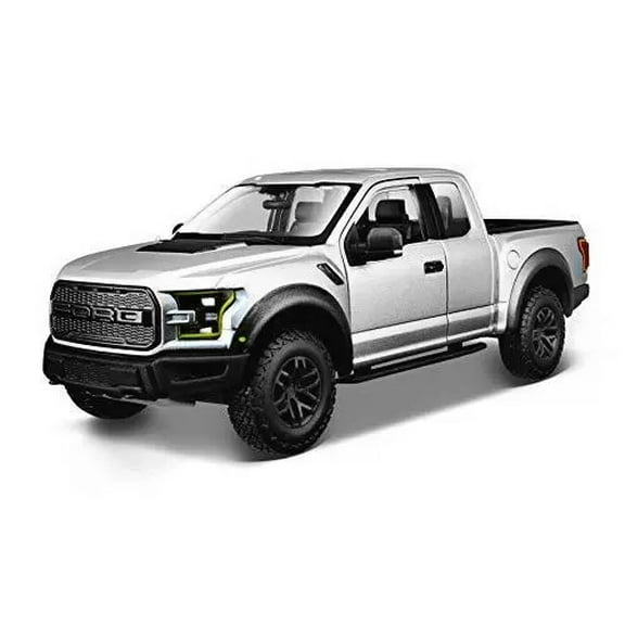 2017 Ford Raptor Pickup Truck, Gray - Maisto 38266GY - 1/24 Scale Diecast Model Car