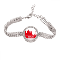 thumbnail image 1 of Berlin Germany Red Landmark Pattern Tennis Chain Anklet Bracelet Diamond Jewelry, 1 of 3