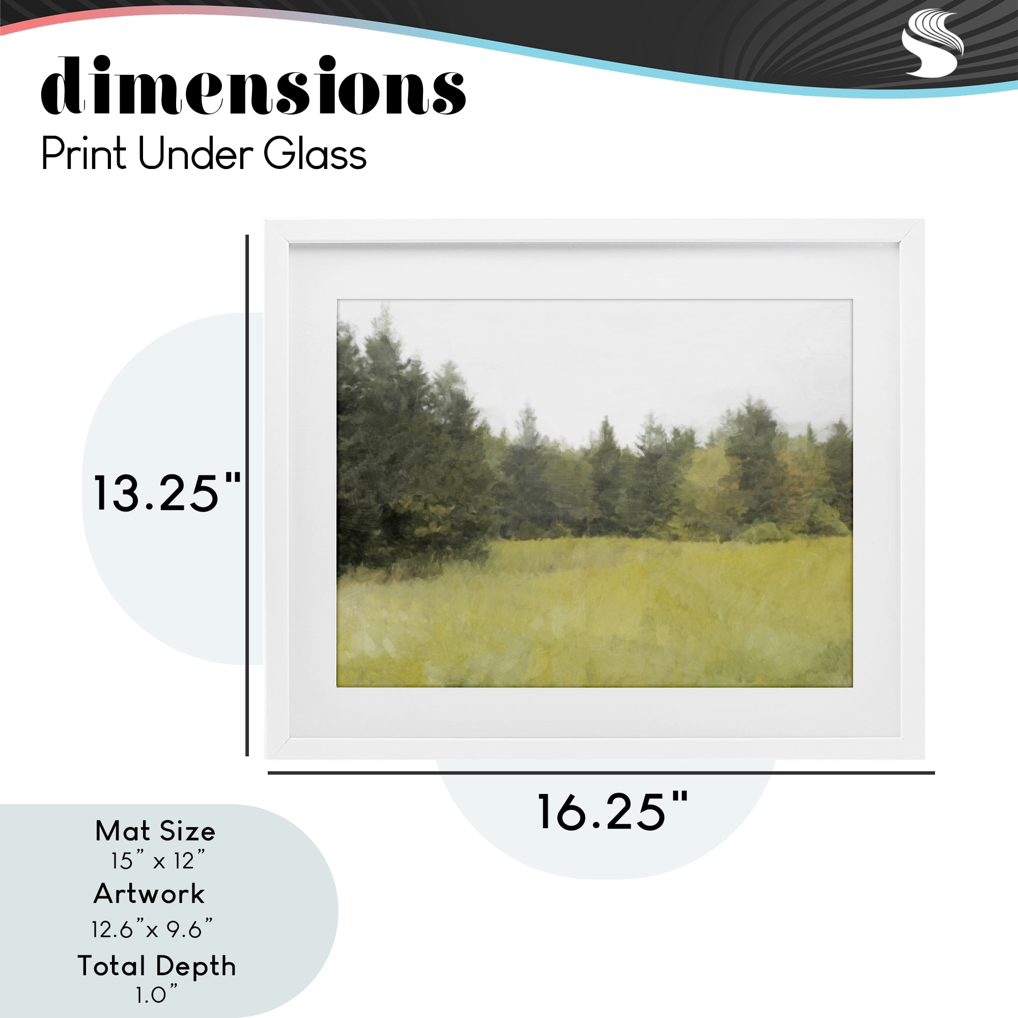Stupell Industries The Forest's Vast Clearing White Framed Print Under Glass, design by Kim Curinga