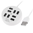 thumbnail image 1 of PC Laptop Plastic Shell White LED 55cm 22" Cable Round 8 Ports USB 2.0 Hub Splitter Adapter, 1 of 2