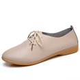 thumbnail image 2 of Xinyolin Vintage Women Faux Leather Shoes Round Closed Toe Lace-up Anti Skid Loafers, 2 of 8