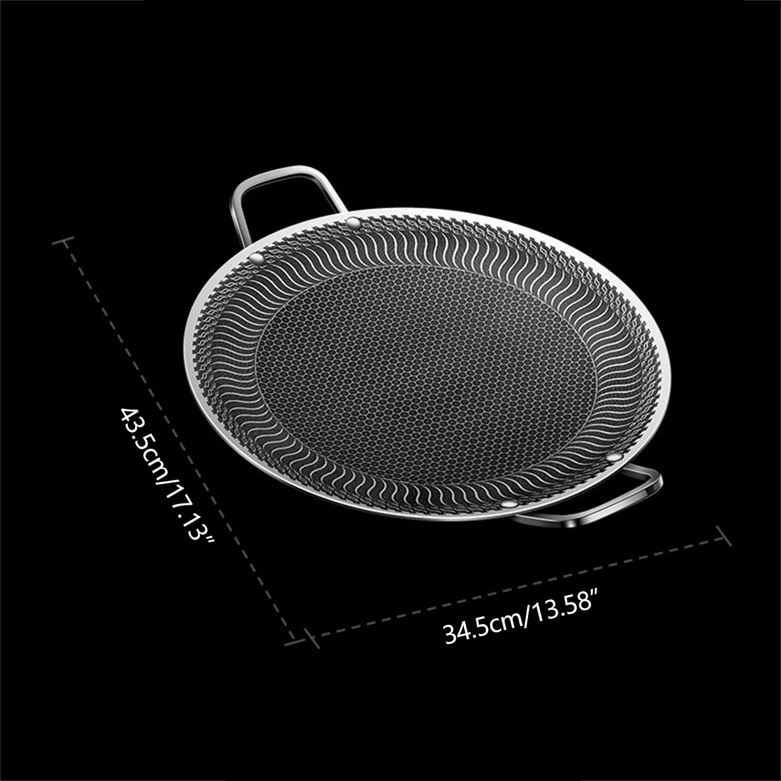 Grills Pans Outdoor Campings Fryings Pans Nonstick Round BBQ Griddle Barbecues Plate for Inductions, Stove,Electric Cooktops
