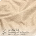thumbnail image 2 of Bare Home Flannel Sheet Set - 100% Cotton - Deep Pocket - King, Heathered Oatmeal, 4-Pieces, 2 of 7