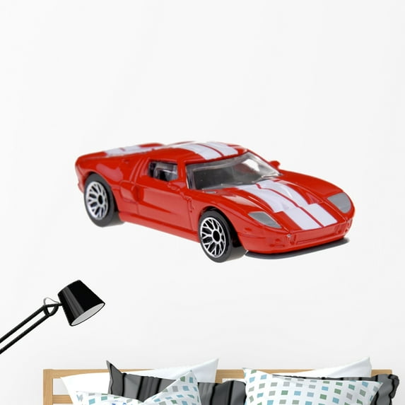 Red Sportscar Wall Decal by Wallmonkeys Peel and Stick Graphic (48 in W x 21 in H) WM217051