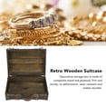 thumbnail image 4 of Wooden Suitcase, Jewelry Box Black Brown Elegant Large Capacity  For Wedding Party, 4 of 8
