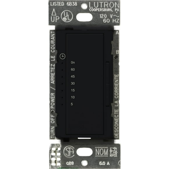 Interruptor temporizador de cuenta regresiva Lutron Maestro para ventiladores/luces