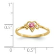 thumbnail image 3 of 14K Yellow Gold Ring Band Themed (10) October Pink Tourmaline, 3 of 5