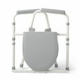 Medline 3in1 Steel Folding Bedside Commode, Removable Bucket & Seat