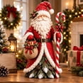 thumbnail image 2 of Christmas Tabletop Santa Statue, Decorative Holiday Figurine for Mantel, Shelf and Indoor Winter Home Decor, 2 of 7