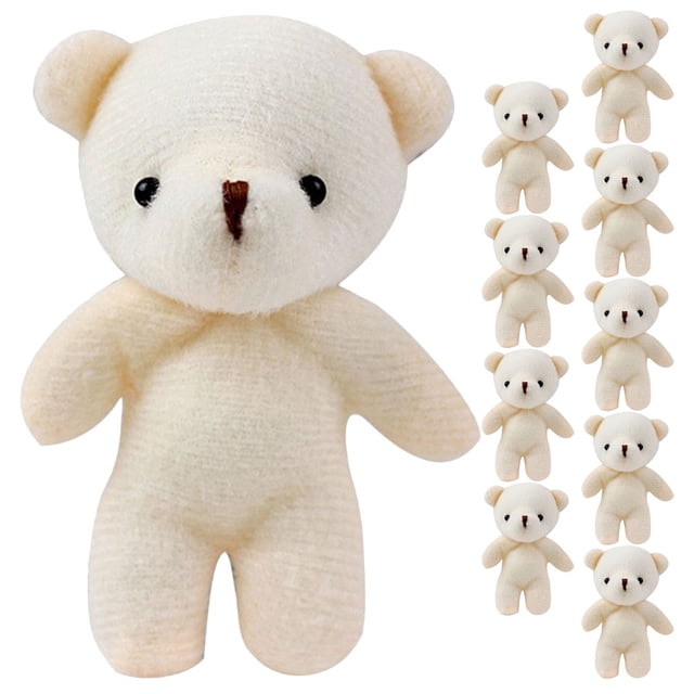 10 Uds. De muñeco de oso pequeño de peluche, colgante de oso de peluche, llavero de Animal de peluche, colgante