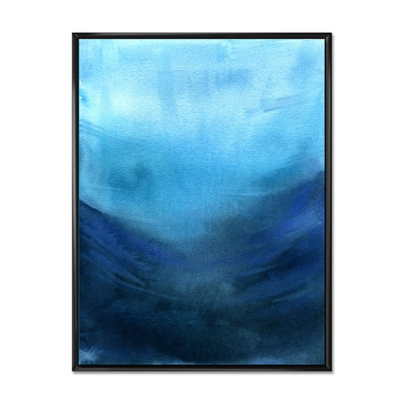 Designart 'Aquatic Underwater Compostion' Nautical & Coastal Framed Canvas Wall Art Print