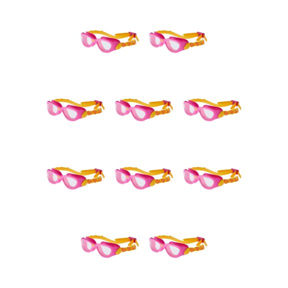 Gafas de natación Advancent Clear View alta definición PC correa ajustable anillo rosa naranja 10Conjunto
