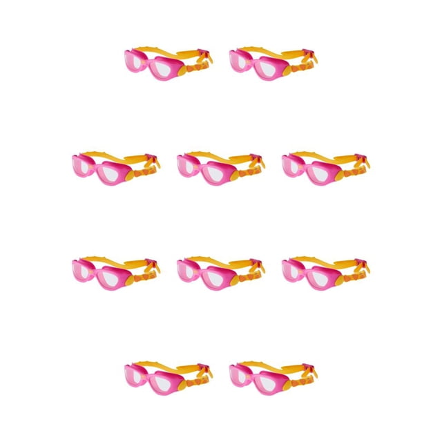 Naiovety Gafas de natación con correa ajustable: suaves y agradables a la piel Garantizan la seguridad Sin fugas de agua Vista clara de alta rosa naranja 10Conjunto