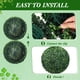 thumbnail image 5 of Bola de boj artificial topiaria - Bola de hierba milanesa de 3 capas para decoración de hogar, jardín, boda, fiesta, protección UV ambiental., 5 of 7