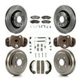 thumbnail image 1 of Transit Auto Front Rear Disc Brake Rotors Semi-Metallic Pads and Drum Kit (9Pc) for Car Chevrolet Aveo Pontiac Aveo5 Wave Spark G3 Suzuki Swift+ Wave5 K8F-102407, 1 of 11