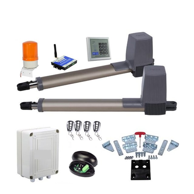 4 Remote Controls Swing Gate Opener Electrical Gate Motors For Swing Gate Linear Actuator With Optional Parts ,Easy to Install