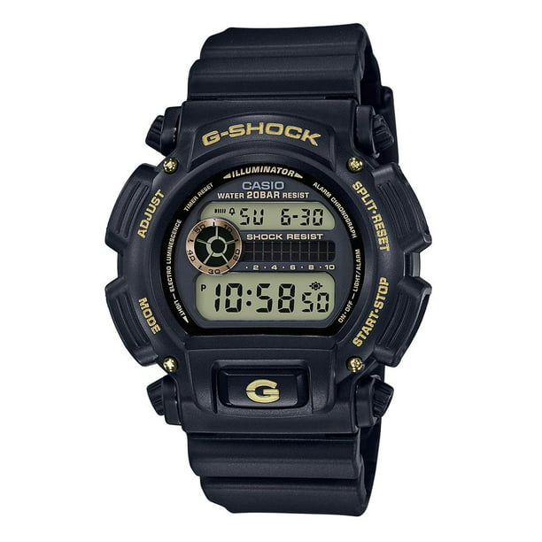 Casio Men's Digital Black and Gold Watch DW9052GBX1A9 Walmart.com