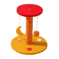 thumbnail image 2 of Rascador vertical para gatos con bolas colgantes, decoración del hogar, compacto y resistente, de sisal, para que hagan ejercicio., 2 of 7