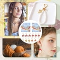 thumbnail image 6 of Autumn Theme Alloy Enamel Mushroom Elf Charm Locking Stitch Markers Golden Tone 304 Stainless Steel Lobster Claw Clasp Locking Stitch Marker, 6 of 6