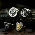 thumbnail image 2 of HOOUN Men's Gothic All Seeing Eye Ring Stainless Steel Vintage God Eye Biker Punk Ring-9-D, 2 of 7