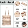 thumbnail image 2 of Earthy Bohemian Style Washable Fabric Shopping Tote - Foldable Grocery Bag for Everyday Use, 2 of 6