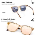 thumbnail image 4 of Gafas de Sol SIPHEW Polarizadas Espejadas para Mujer UV400, 4 of 7